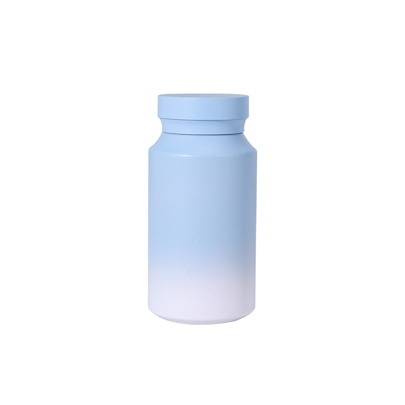 现货120ml保健品瓶糖果压片固体粉剂胶囊渐变浅蓝PET食品级塑料瓶|undefined