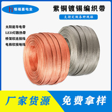25平方紫铜编织带接地线全铜扁铜屏蔽网管导电镀锡铜软链接现货