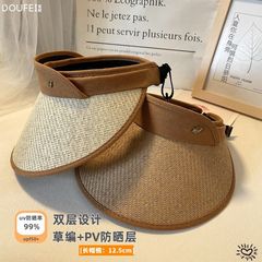 新型日焼け止め帽子女性かわいい髪フープ空帽子スポーツ夏日よけ帽子小香風uv韓国版帽子卸売り