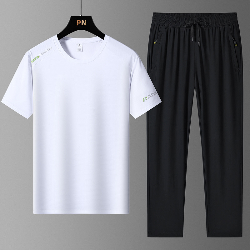 2025 camiseta de hielo de manga corta de tamaño grande hombre rápido secado manga corta de hielo de manga larga de dos piezas fabricantes al por mayor