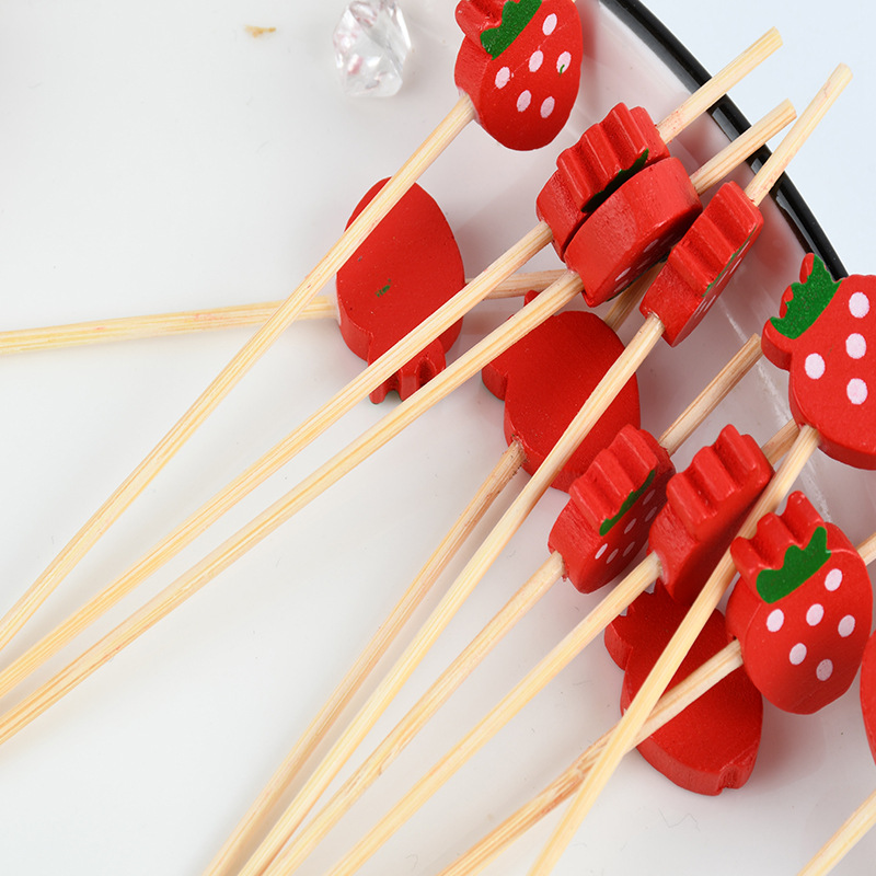Inventario al por mayor color fresa fruta KTV fruta bambú creativo color bambú cantidad grande Congyou
