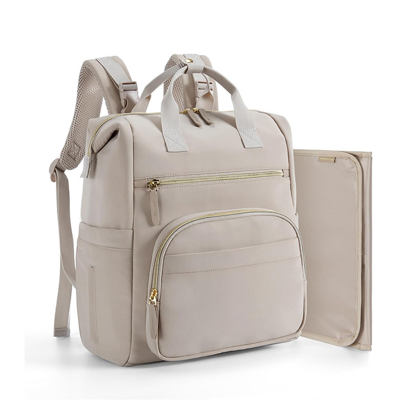 New Diaper Mummy Backpack Lightweight Baby Diaper Bag Waterproof Nappy Backpack with Diaper Pad Stroller Carrier
