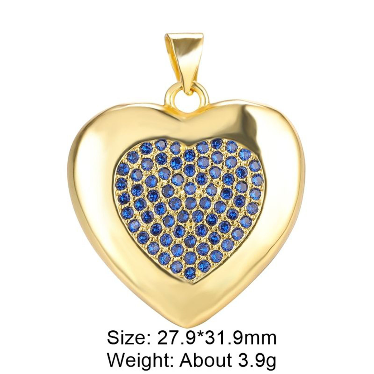 5g Weight Pendant Jewelry Making Type Rhinestones Inlay Material DIY Jewelry Accessories Classification 1 Piece Quantity Copper Material Heart Shape Pattern Plating Design Casual, Retro, Classic Style Style 1 Piece Copper Rhinestones Heart Shape Pendant 9