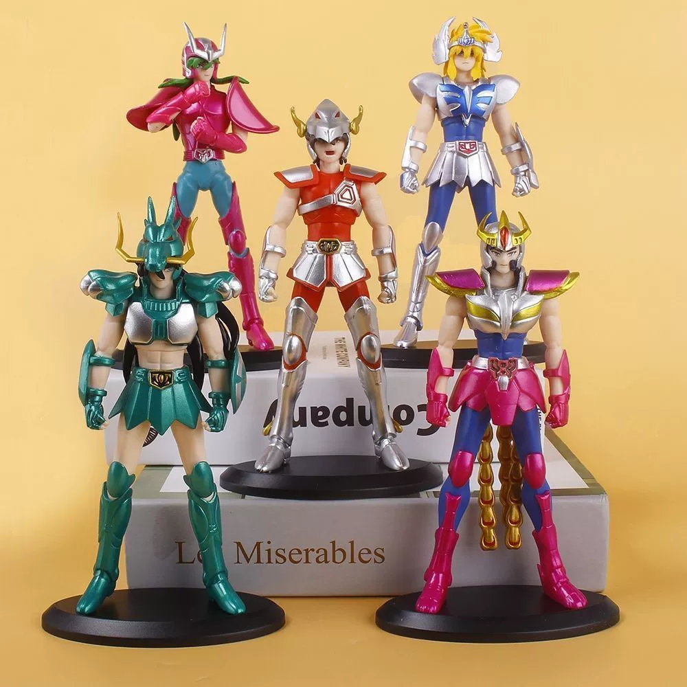 Набор из 5 фигур Saint Seiya 19 см: Пегас, Фея, Скорпион, Лев, Овен, куклы в коробке, модель