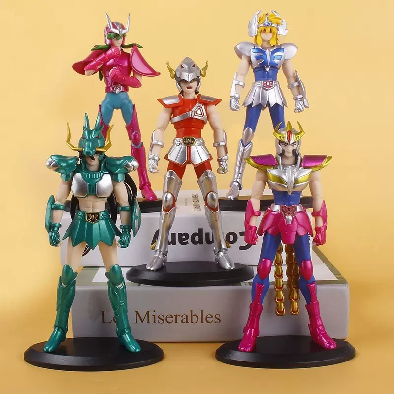 Набор из 5 фигур Saint Seiya 19 см: Пегас, Фея, Скорпион, Лев, Овен, куклы в коробке, модель