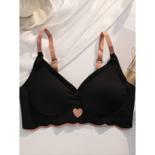 P 41290 Girl Color Block Wire-free Bra ��Ůײɫ�޸�Ȧ����