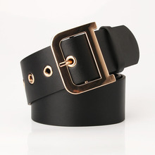 New D Buckle Wide Pu Belt Women Fashion Retro Pin Buckle Bel