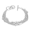 Silver fashionable bracelet, elegant jewelry, accessory, European style, internet celebrity, suitable for import