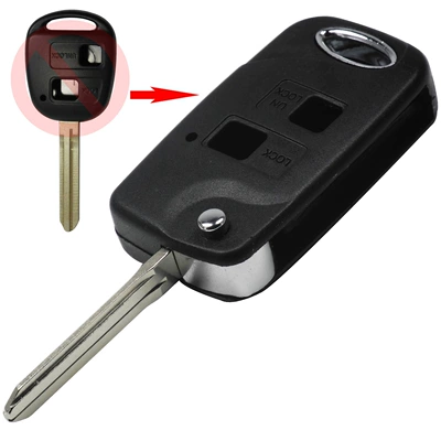 Suitable for Toyota toy43 Camry smart car folding remote key modification replacement shell (Car Keys) - 2-key-upgrade