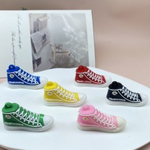 卡通小雏菊帆布鞋钥匙扣 配件奶油胶DIY饰品包包挂件盲盒考古玩具