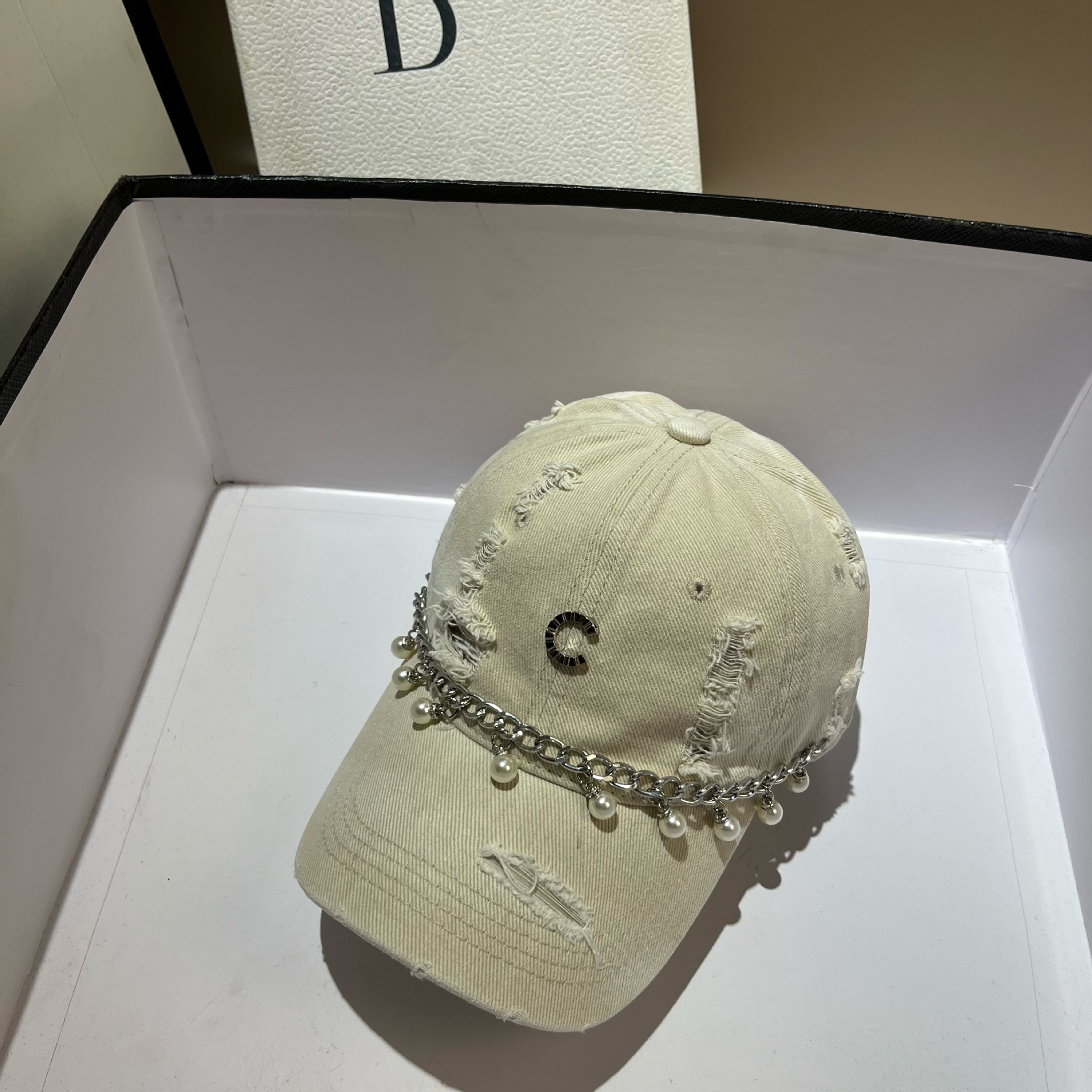 Κορεατική έκδοση σε μικρό άρωμα με γράμμα C, μαργαριτάρι, βουρτσισμένο βαμβάκι, μπέιζμπολ, φθινόπωρο, νέο στυλ, εξατομικευμένο_voghion.com