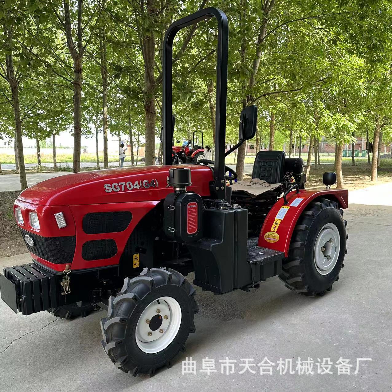 东方红动力四轮拖拉机 高配强压低油耗旋耕拖拉机 704大棚拖拉机