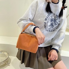 新型韓国版百合片肩斜めショルダーバッグ女性コーデュロイバッグ女性大容量枕バッグ円筒ハンドバッグ