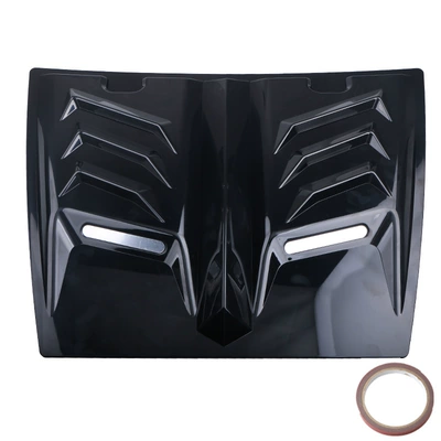 Car decoration air outlet head cover fake air outlet Transformers Hood modification ventilation air inlet sticker (Other Car Modifications) - black