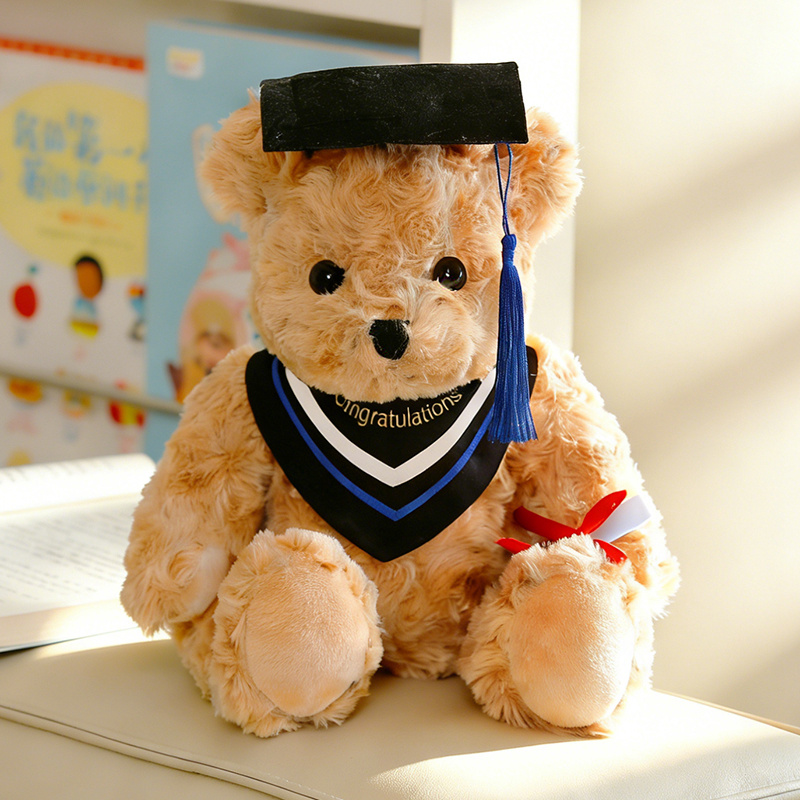 Regalos de graduación Panda juguetes de peluche muñecas bonitas sombreros de graduación muñecas muñecas de peluche regalo