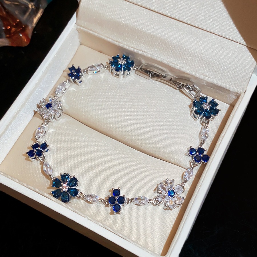 47 pulsera - plata - azul
