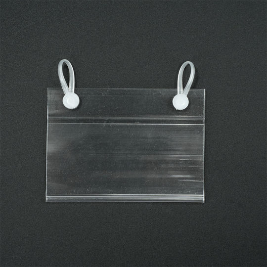 Supermarket price tag transparent mesh basket PVC tag double ear tag hook label price tag display card