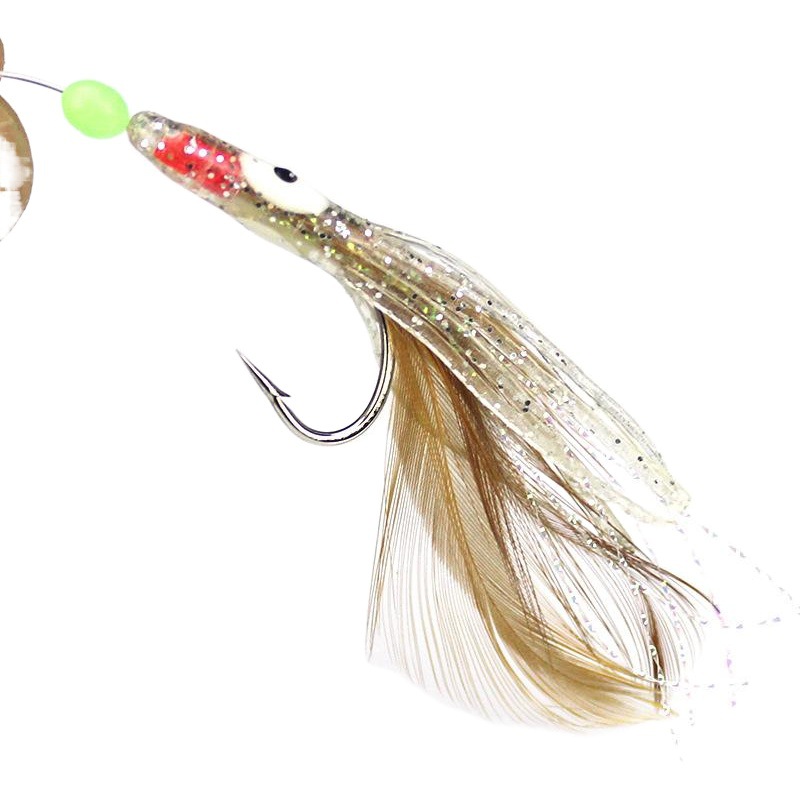 Weihe wanshi gancho pollo pluma pulpo luminoso bloqueo cadena gancho 5 ganchos/cadena (1/0 #) shihang grupo de pesca al por mayor