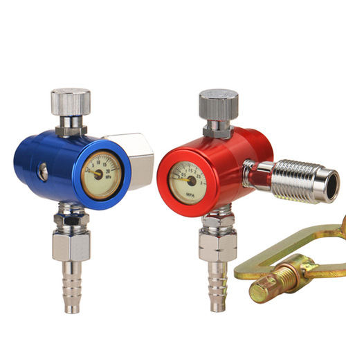 Three-Protect Energy-Saving Oxygen Gauge Propane Gauge Acetylene Regulator Gas-Saving Pressure Gauge Anti-Fall Explosion-Proof Pressure Relief Valve Small Gas Gauge