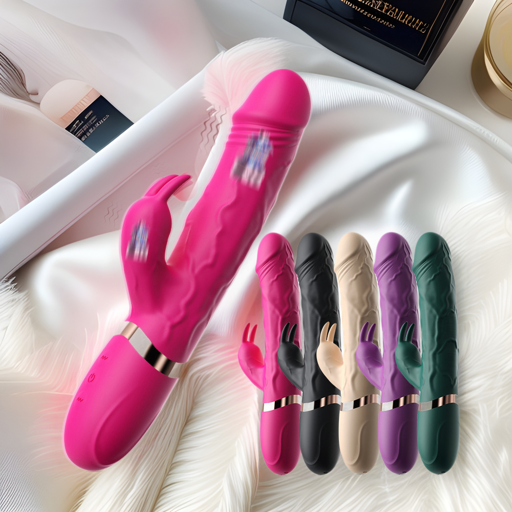 G-spot vibration foreign trade strong shock women's sex toy double-headed rabbit vibrator clitoral stimulation masturbation adult products