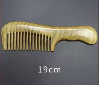 メーカー卸売緑白檀櫛白檀厚くて細かい歯滑らかな髪頭皮マッサージ櫛無料彫刻ヘアケア|undefined