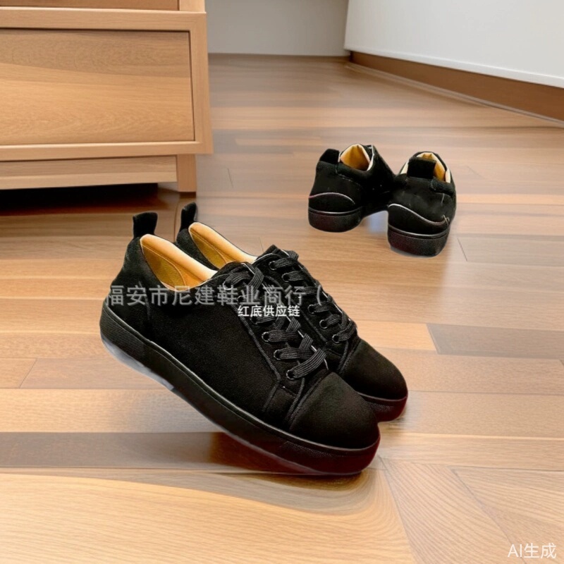 Al Red-Soled Trendy New Fashion Men's Shoes Fur Sneakers Black Casual Cross-Border Wholesale