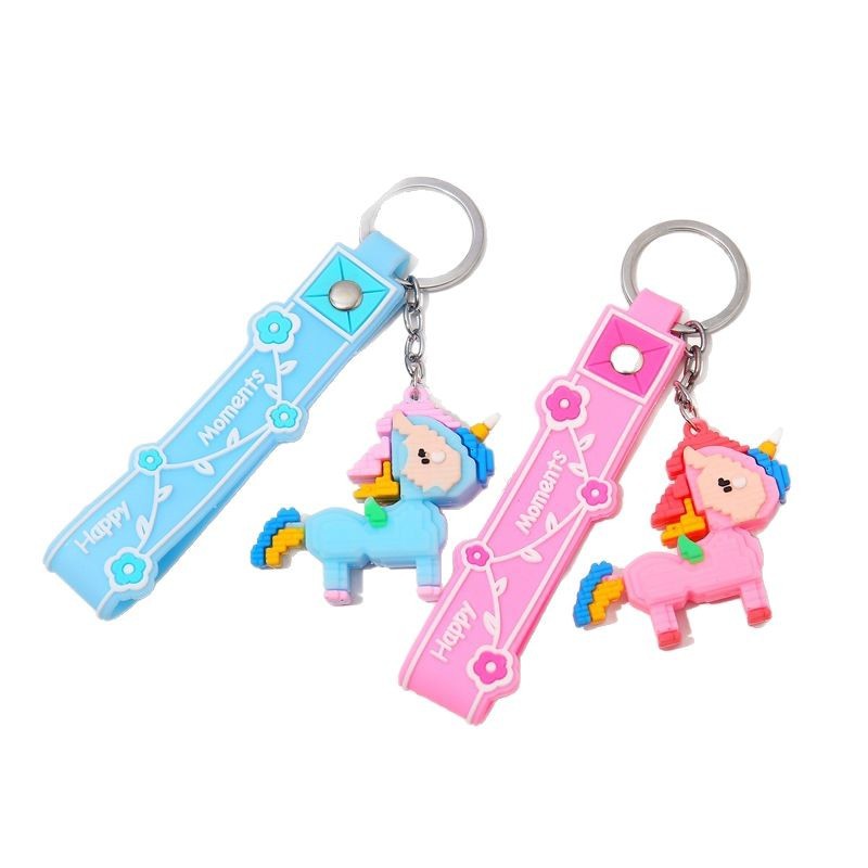 Muñeca linda de dibujos animados llavero llave de coche colgante mochila escolar de estudiante accesorios pareja regalo barato al por mayor