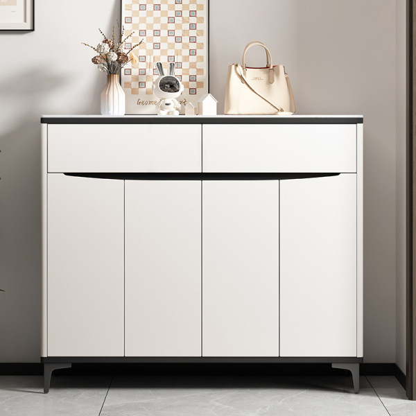 New Entryway Cabinet, Light Luxury Slate Shoe Cabinet, Small Apartment Living Room, Modern Simple Large Capacity Balcony Storage Cabinet
