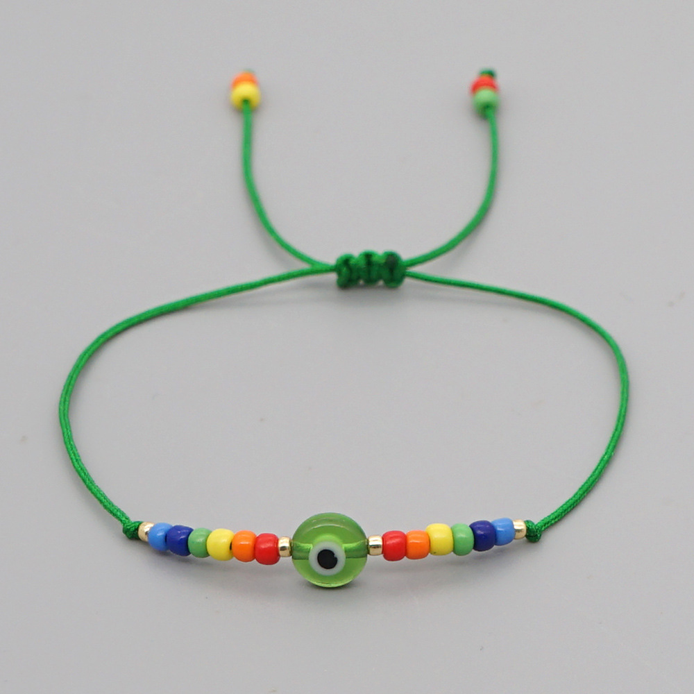 Simple Fashion Bohemian Ethnic Glass Beads Eyes Handmade Bracelet display picture 14