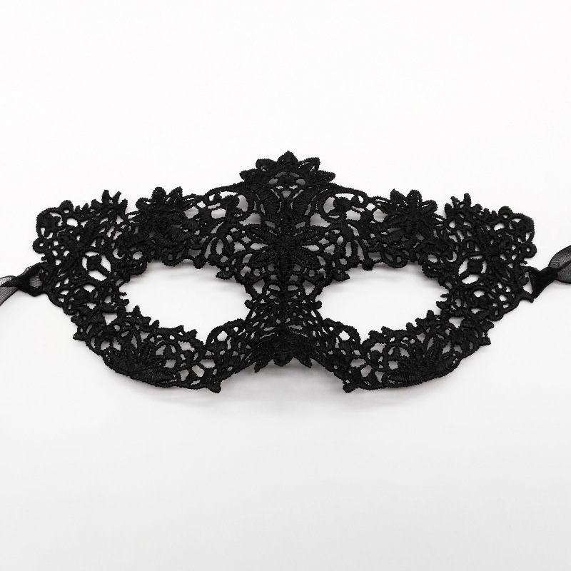 Transfronterizo exclusivo estampado máscara de encaje grueso mitad cara fiesta Halloween máscara de maquillaje vestido sexy máscara de ojos TK