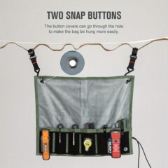 EDCツール収納バッグ、耐久性のある伸縮性のあるロープデザイン、ロールして折りたたむことができ、吊るすことも可能、ミリタリーグリーンの収納バッグ、アウトドア用