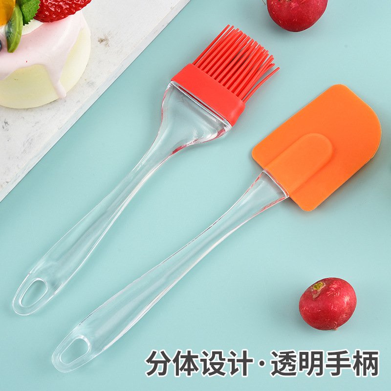 Juego de Espátula y Pincel para Hornear de Silicona y PS para Repostería
