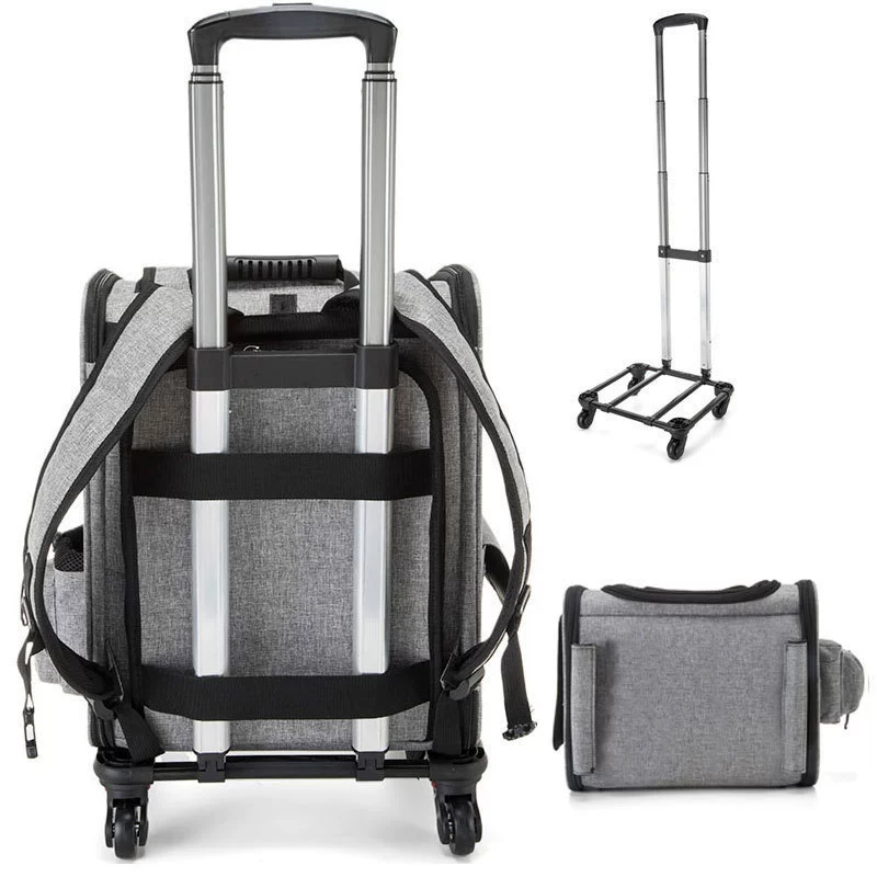 Suitcase, backpack to go out, handheld breathable capacious foldable cart, pet, cat, worn on the shoulder