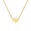 Golden accessory stainless steel, necklace heart-shaped, pendant with letters, European style, English letters