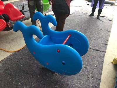 Caballo de Troya al aire libre caballo mecedora para niños individuales y dobles primavera de dibujos animados sacudiendo Yaole instalaciones de entretenimiento Balancín comunitario multifuncional