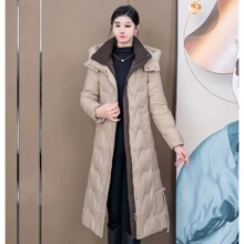 保暖羽绒棉服冬季新款加厚时尚显瘦棉袄中长款大码棉衣外套女