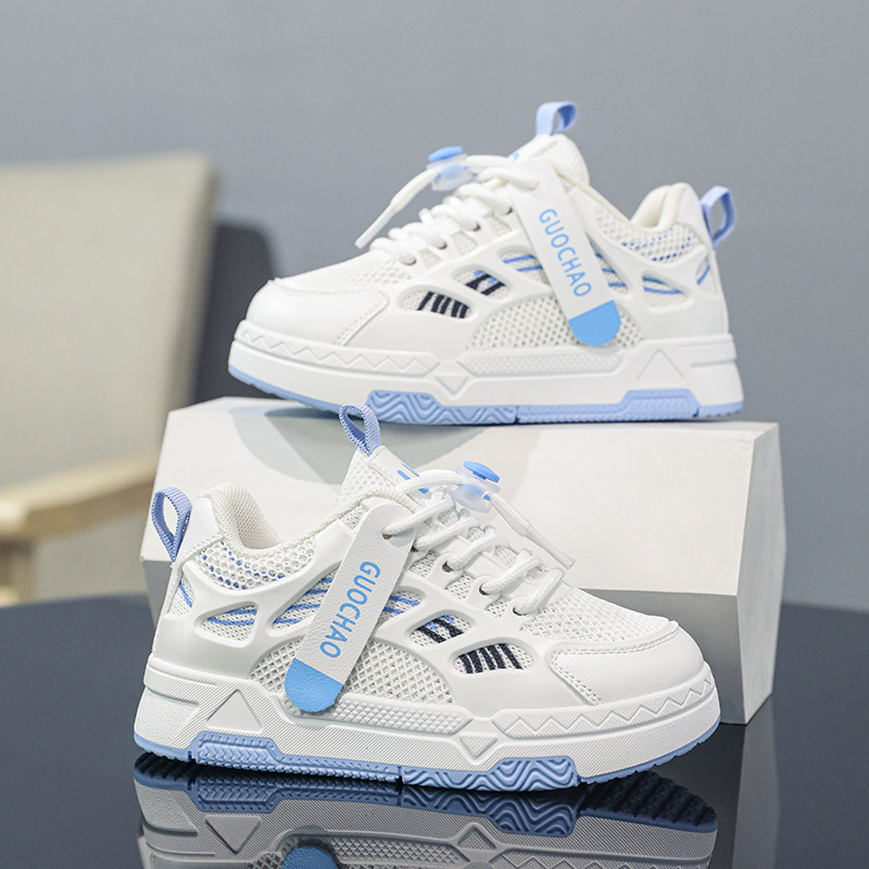 童鞋女童2024新款秋季兒童運動鞋女孩網鞋中大童透氣網面板鞋春秋