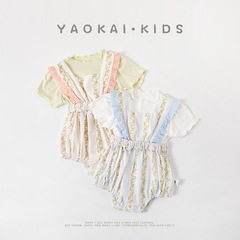 嬰兒衣服夏裝新生兒包屁衣女寶寶連體衣滿月百天薄款哈衣夏季套裝