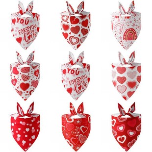 Fashion Valentine's Day Pet Triangle Scarf Dog Bibs Dog Bibs