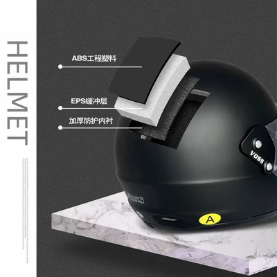 Full-Face Helmet Retro Motorcycle Open-Face All-Season: Motosiklet kaskı (dəbilqə)