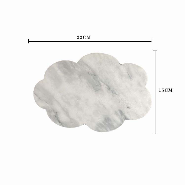 Nórdico creativo mármol nube placa irregular bandeja de estilo europeo cocina del Hotel comida occidental plato plano vajilla