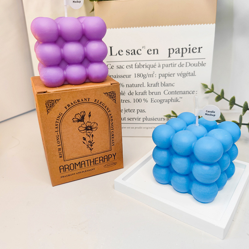 Modelado Cubo de Rubik Velas de aromaterapia al por mayor Fragancia Adornos para el hogar Red de Internet Fragancia de estilo ins Recuerdos creativos Personalización