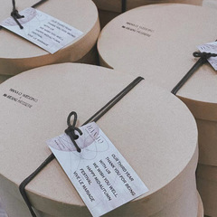 橢圓形禮盒圓形牛皮紙盒小紅書伴手禮盒子包裝餅乾盒DIY烘培包裝