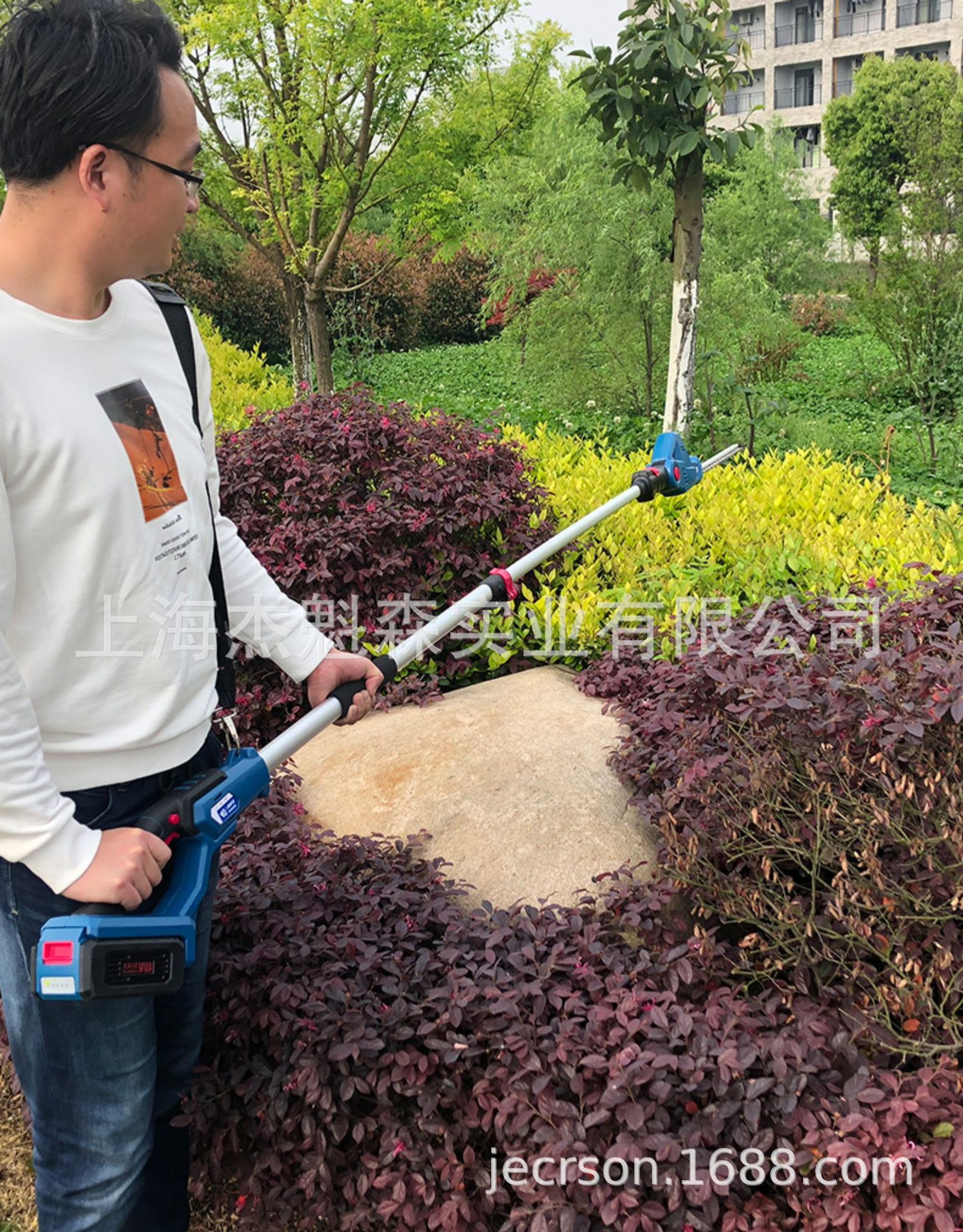 艺森ES-H5242锂电高枝机40V充电式高空绿篱修剪机电动伸缩高枝剪-阿里巴巴