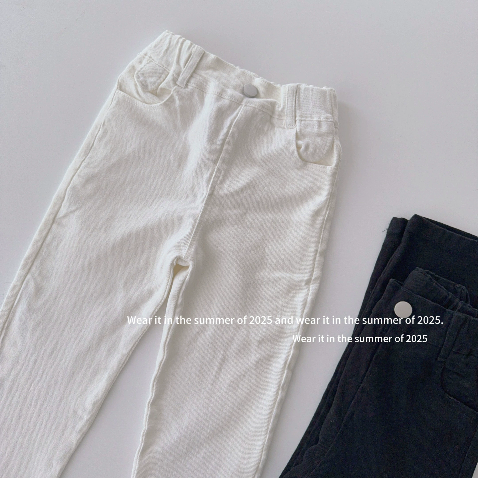 Летние весенние эластичные брюки, детский карандаш, slim fit