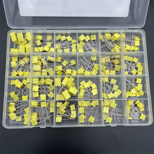 240 24 types of calibration capacitor sets boxed 63V-100V 102J-105J square capacitor packs