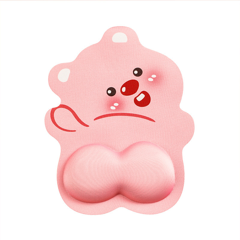 Caricatura encantadora de alto valor facial almohadilla de ratón encantadora mujer 3D muñeca pequeña computadora portátil escritorio de oficina antideslizante