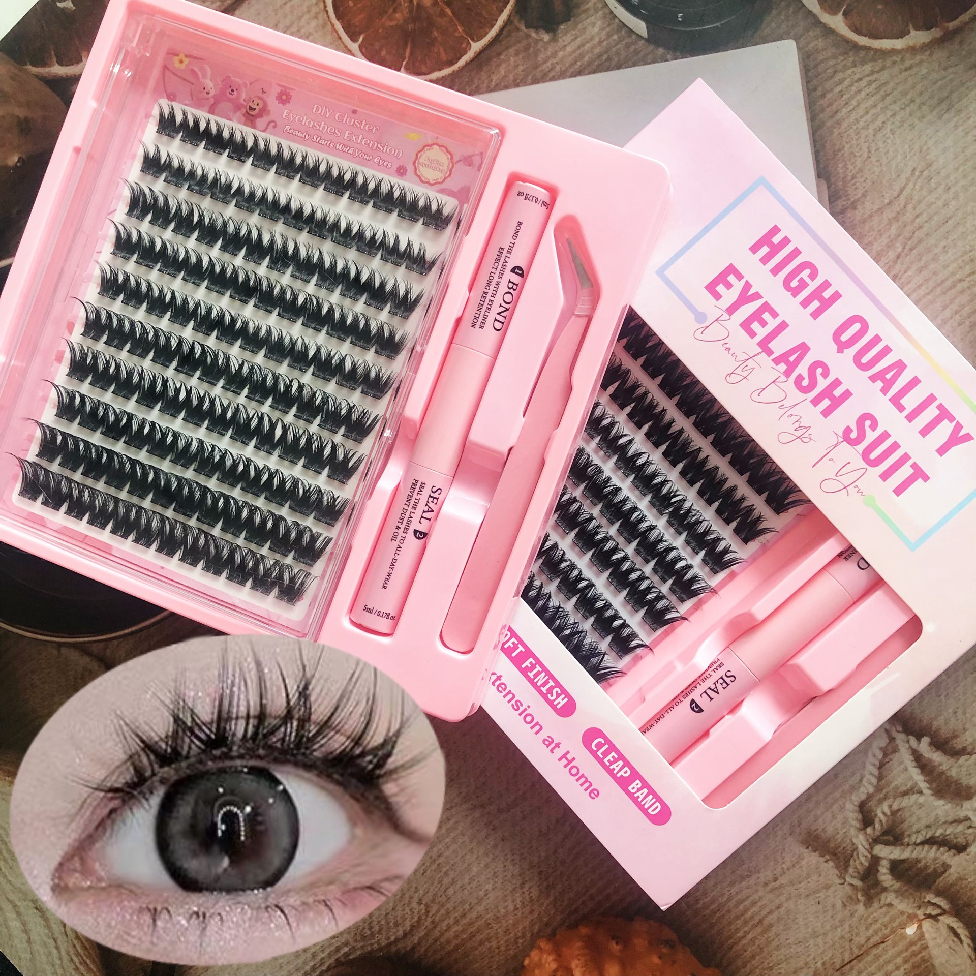 Conjunto de pestañas falsas transfronterizas de gran capacidad serie WM de cómics europeos y estadounidenses, ojos mixtos de barbie caliente, pestañas densas y esponjosas