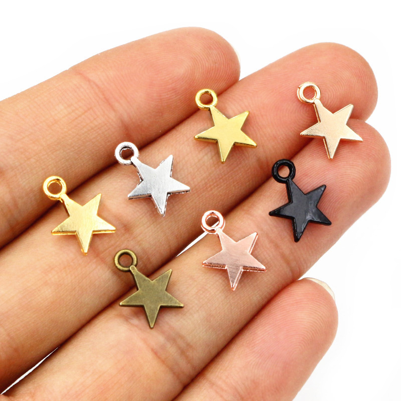 Alloy Little Star Pendant DIY Jewelry Accessories Necklace Bracelet Pendant 11X8Mm 0.5g