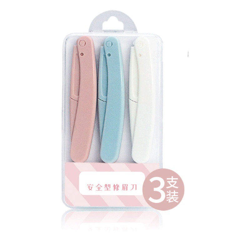 Venta directa de fábrica ceja tijeras ceja trimmer maquillaje herramienta ceja trimmer afilado raspador ceja raspador